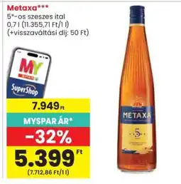 Spar METAXA ajánlat