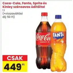 Spar Coca-Cola, Fanta, Sprite és Kinley szénsavas üdítőital ajánlat