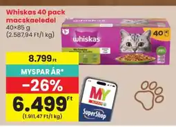Spar Whiskas 40 pack macskaeledel ajánlat