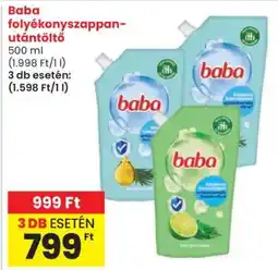 Spar Baba folyékony szappan utántöltő ajánlat