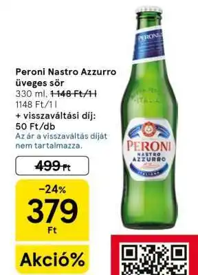 Peroni Nastro Azzurro üveges sör