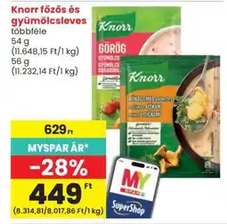 Spar Knorr főzős és gyümölcsleves ajánlat