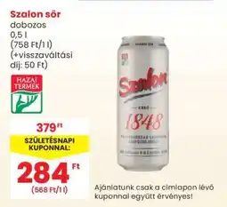 Spar Szalón Sör ajánlat