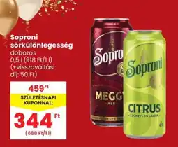 Spar Soproni sörkülönlegesség ajánlat