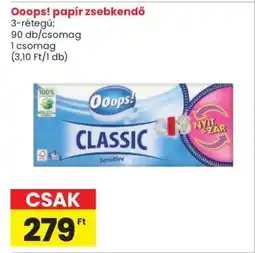 Spar Ooops! papír zsebkendő ajánlat