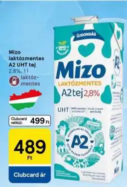 Tesco Mizo laktózmentes A2 UHT tej ajánlat