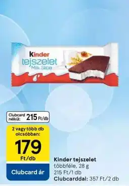 Tesco KINDER Tejszelet ajánlat