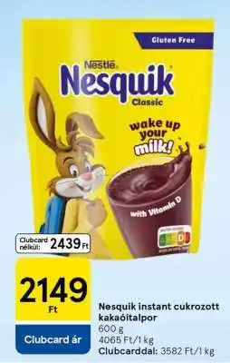 Tesco Nesquik instant, cukrozott kakaóitalpor ajánlat