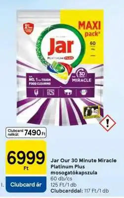 Tesco Jar Our 30 Minute Miracle Platinum Plus mosogatókapszula ajánlat