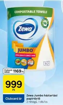 Tesco Zewa Jumbo háztartási papírtörlő ajánlat