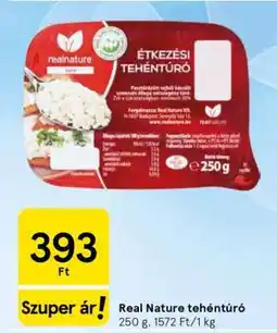 Tesco REAL NATURE Tehéntúró ajánlat