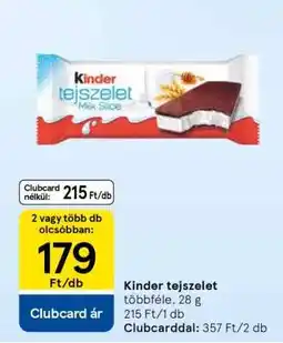 Tesco KINDER Tejszelet ajánlat