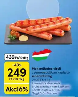 Tesco Pick műbeles virsli ajánlat
