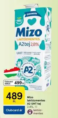 Tesco Mizo laktózmentes A2 UHT tej ajánlat