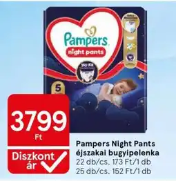 Tesco Pampers Night Pants Éjszakai bugyipelenka ajánlat