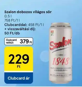 Szalon dobozos világos sör