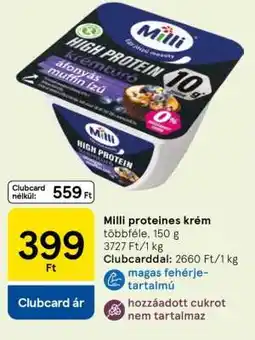 Tesco Milli proteines krém ajánlat