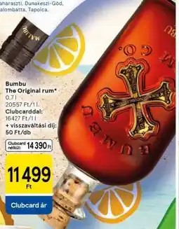 Tesco BUMBU The Original Rum ajánlat