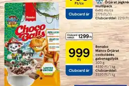 Tesco Bonabo Mancs Őrjárat csokoládés gabonagolyók ajánlat