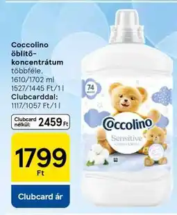 Tesco Coccolino öblítőkoncentrátum ajánlat