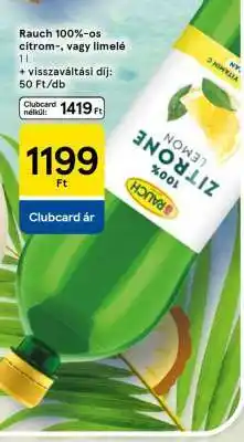 Tesco Rauch 100%-os citrom- vagy limelé ajánlat