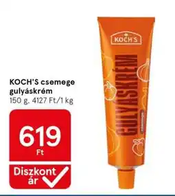 Tesco KOCH'S csemege gulyáskrém ajánlat