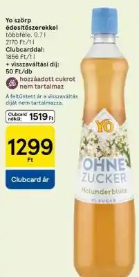 Tesco Yo szörp édesítőszerekkel ajánlat
