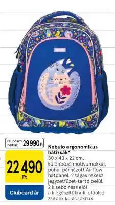 Tesco Nebulo ergonomikus hátizsák ajánlat