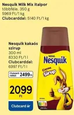 Tesco Nesquik kakaós szirup ajánlat