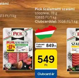 Tesco Pick Szalametti szalámi ajánlat