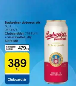 Tesco Budweiser dobozos sör ajánlat