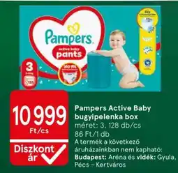 Tesco Pampers Active Baby bugyipelenka box ajánlat