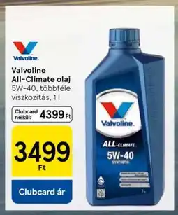 Tesco Valvoline All Climate olaj ajánlat