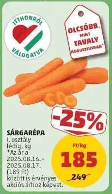 PENNY Sárgarépa ajánlat