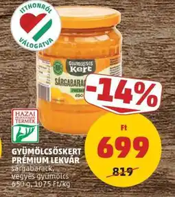 PENNY GYÜMÖLCSÖSKERT PRÉMIUM LEKVÁR ajánlat