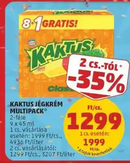 PENNY Kaktus jégkrém multipack ajánlat