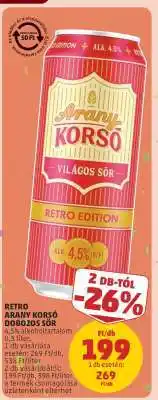 PENNY RETRO ARANY KORSÓ DOBOZOS SÖR ajánlat