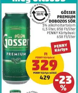 PENNY Gösser Premium Dobozos Sör ajánlat