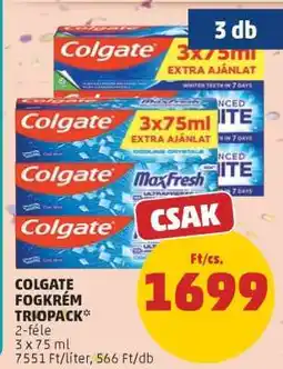 PENNY COLGATE FOGKRÉM TRIOPACK ajánlat