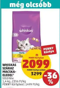 PENNY Whiskas száraz macskaeledel ajánlat