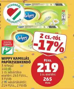 PENNY Wippy Kamillás Papírzsebkendő ajánlat