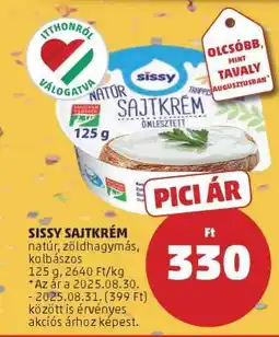 PENNY Sissy Sajtkrém ajánlat