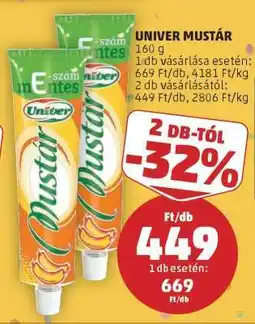 PENNY UNIVER Mustár ajánlat