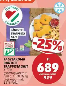 PENNY Fagylakoma Rántott Trappista Sajt ajánlat