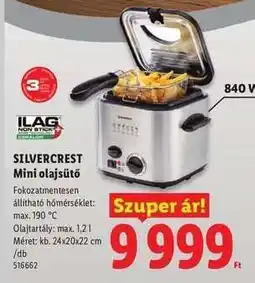 Lidl SILVERCREST Mini olajsütő ajánlat
