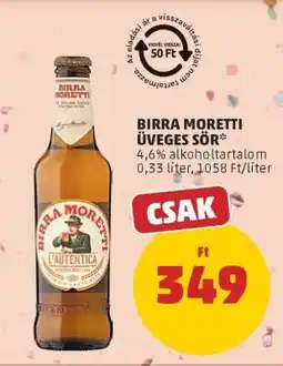 PENNY BIRRA MORETTI ÜVEGES SÖR ajánlat