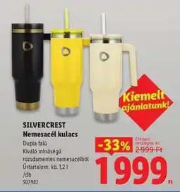 Lidl SILVERCREST Nemesacél kulacs ajánlat