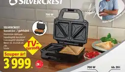 Lidl SILVERCREST Szendvics- / gofrisütő ajánlat