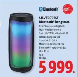 Lidl SILVERCREST Bluetooth hangszóró ajánlat