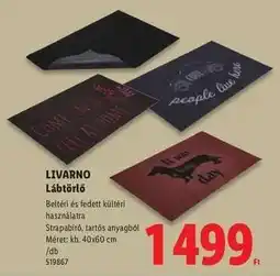 Lidl Livarno Lábtörlő ajánlat